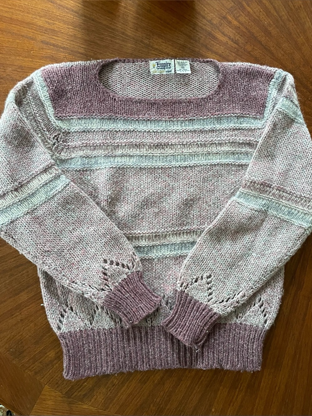 1980s Purple/Gray Crewneck Sweater